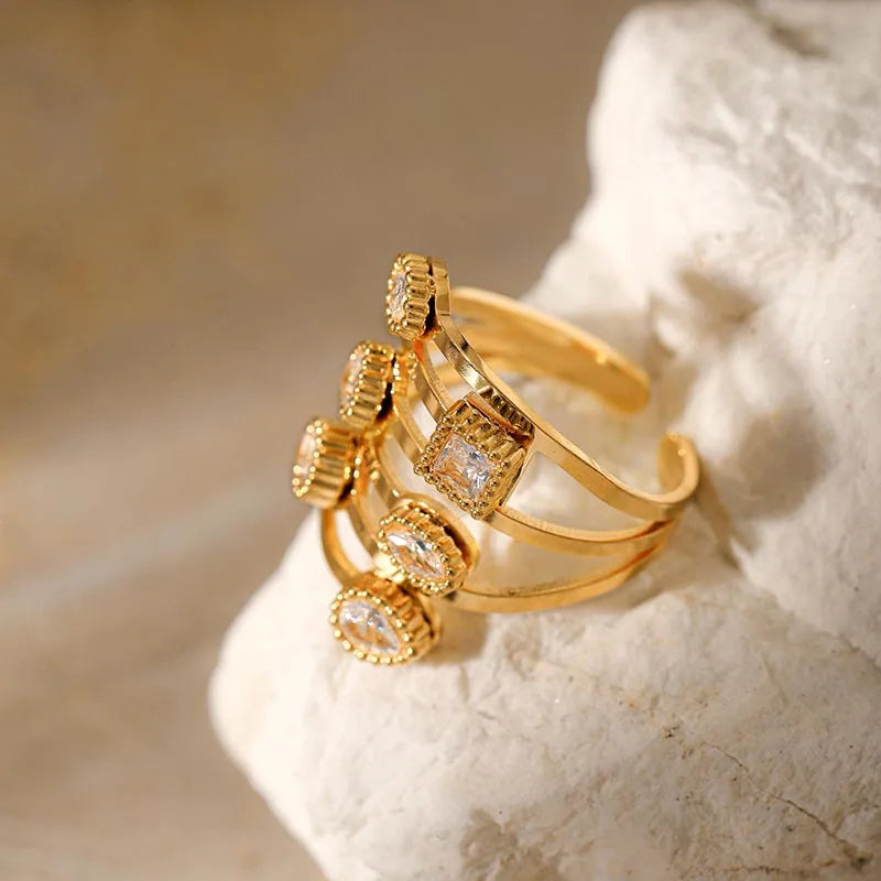Mosaic Open Ring — product view 3