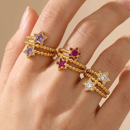 Starlit Double Band Ring — product view 1