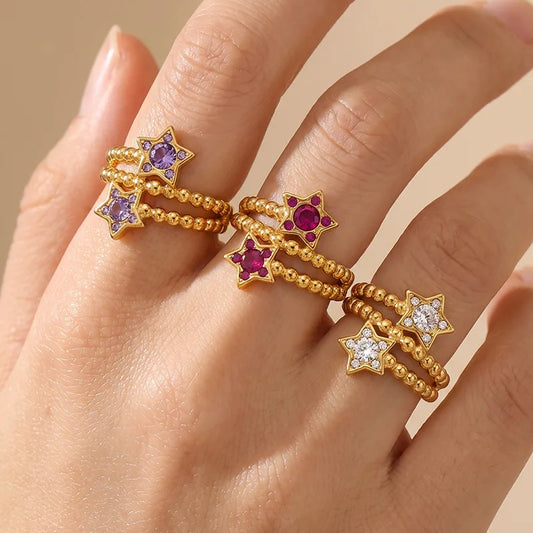 Starlit Double Band Ring — product view 1