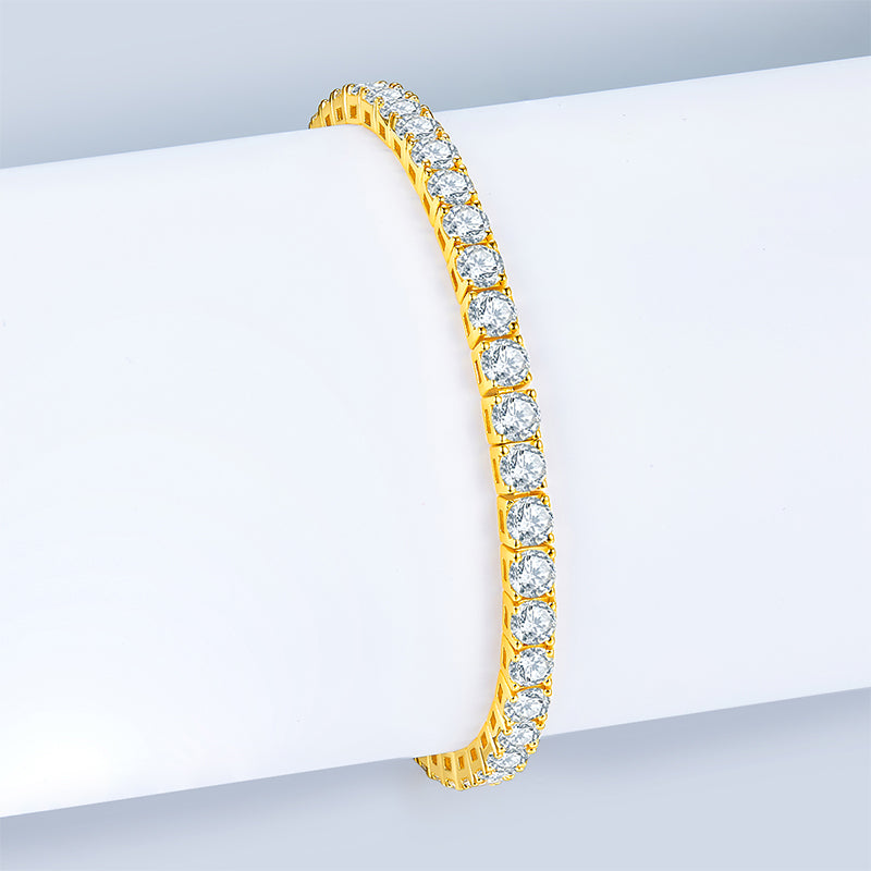 Unique Luxury Fashion Mosan Diamond S925 Silver Bracelet - view 5