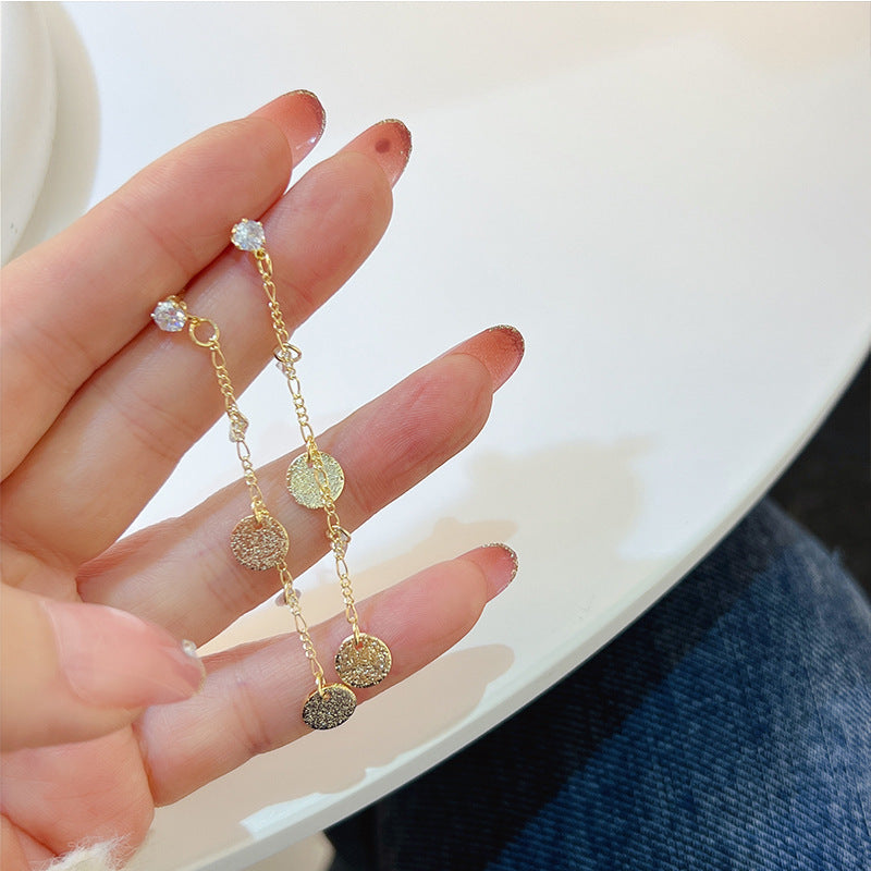925 Silver Needle Internet Celebrity Same Style Gold Earrings Women's Light Luxury...