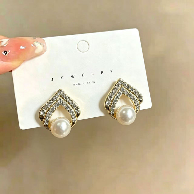 925 Silver Needle Internet Celebrity Same Style Gold Earrings Women's Light Luxury...