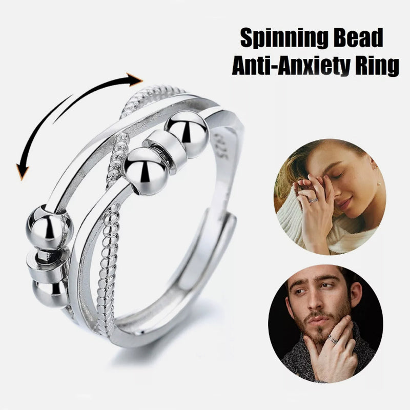 Rotatable Ring With Open Design Fashion Double-layer - view 2