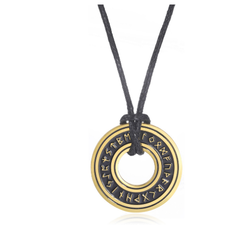 Vintage Nordic Rune Necklaces For Men Stainless Steel - view 3