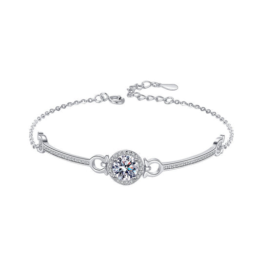 One-Carat Moissanite Bracelet in S925 Silver - view 4