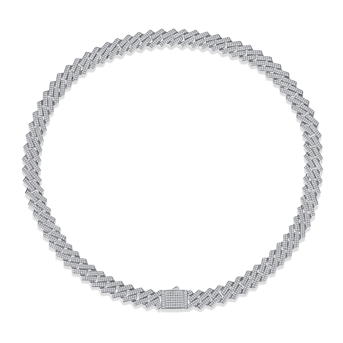 Man Luxury Fashion Mosan Diamond S925 Silver Necklace - view 4