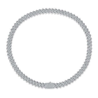 Man Luxury Fashion Mosan Diamond S925 Silver Necklace - view 4