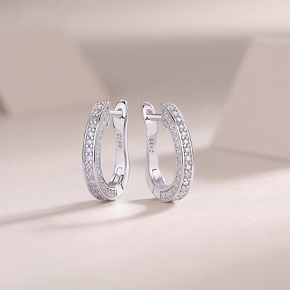 Highlight moissanite earrings