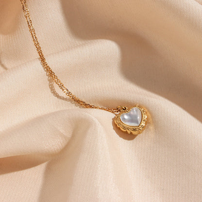 High-grade Love Light Luxury Pendant Stainless Steel Necklace - view 2
