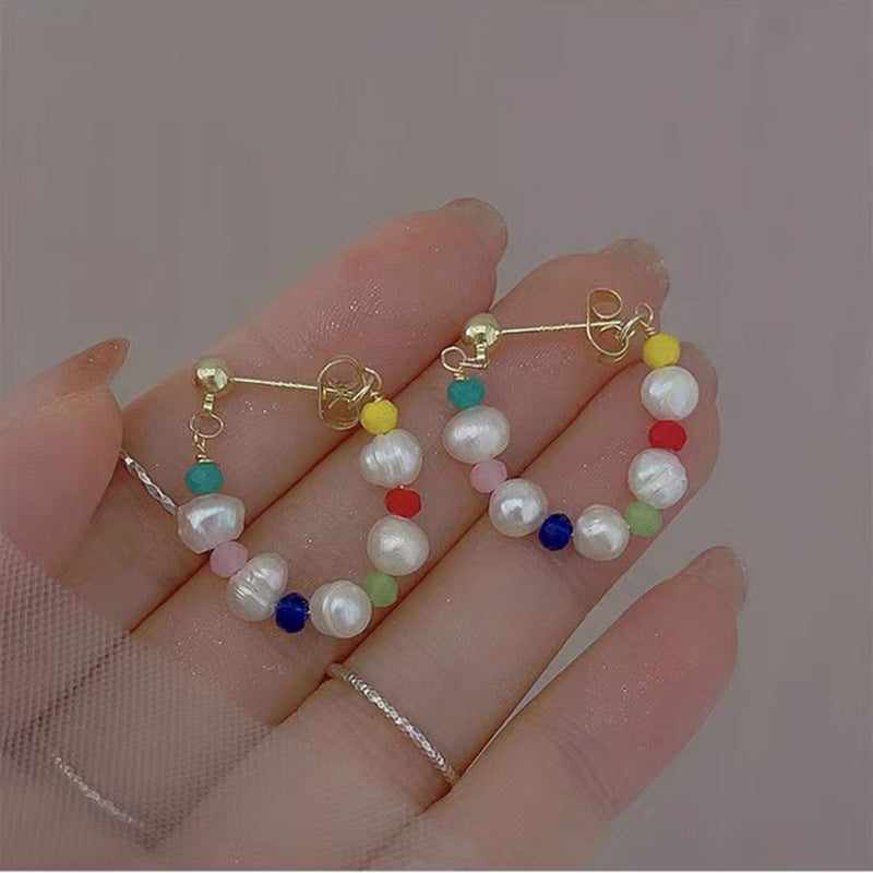 925 Silver Needle Internet Celebrity Same Style Gold Earrings Women's Light Luxury...