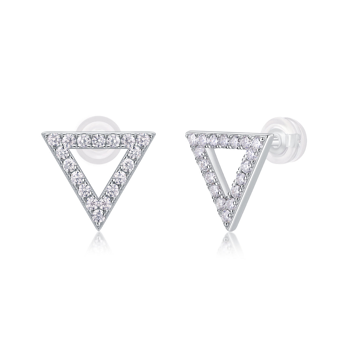 Unique Moissanite S925 Sterling Silver Platinum-plated Earrings - view 5