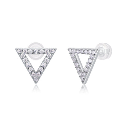 Unique Moissanite S925 Sterling Silver Platinum-plated Earrings - view 5