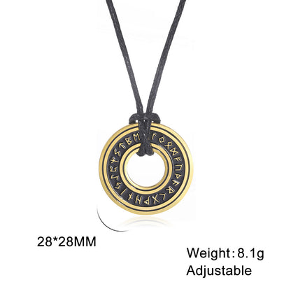 Vintage Nordic Rune Necklaces For Men Stainless Steel - view 5
