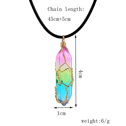 Women's Transparent Geometric Diamond Crystal Necklace - view 6