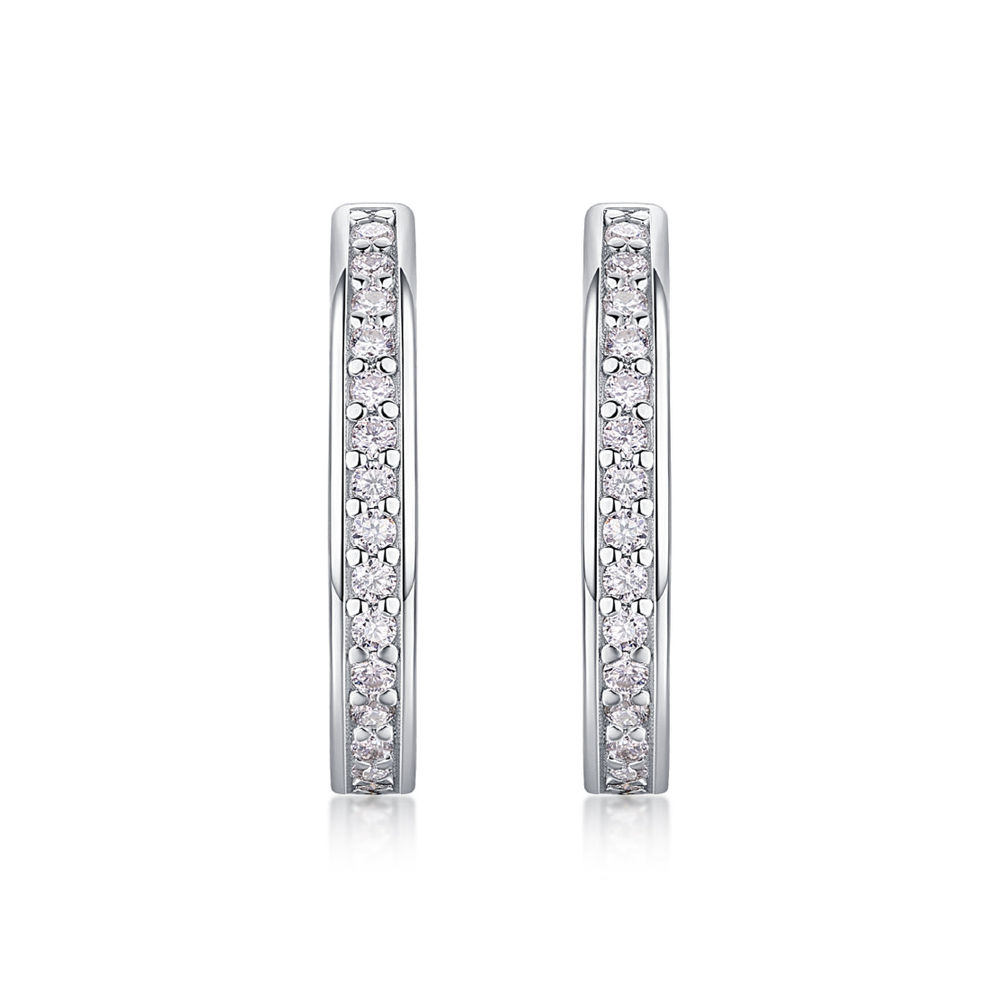 Highlight S925 Moissanite Sterling Silver Platinum-plated Earrings