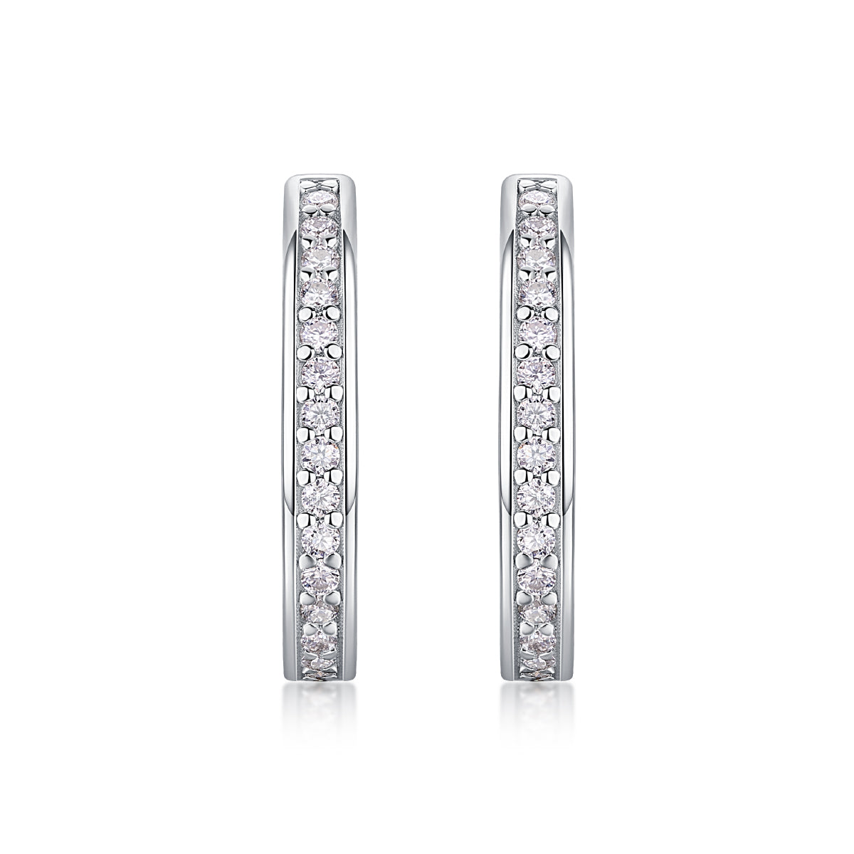 Highlight S925 Moissanite Sterling Silver Platinum-plated Earrings - view 3