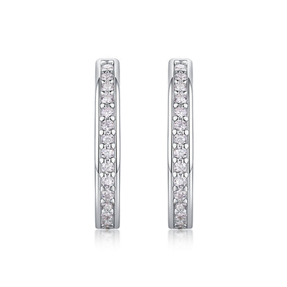 Highlight S925 Moissanite Sterling Silver Platinum-plated Earrings - view 3