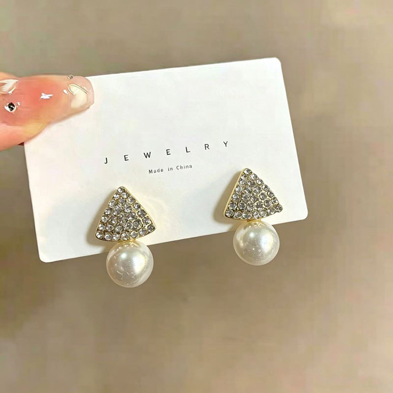 925 Silver Needle Internet Celebrity Same Style Gold Earrings Women's Light Luxury...