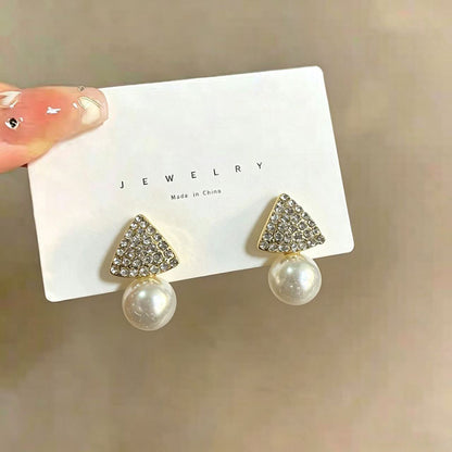 925 Silver Needle Internet Celebrity Same Style Gold Earrings Women's Light Luxury...