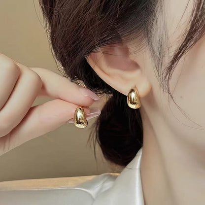 925 Silver Needle Internet Celebrity Same Style Gold Earrings Women's Light Luxury...