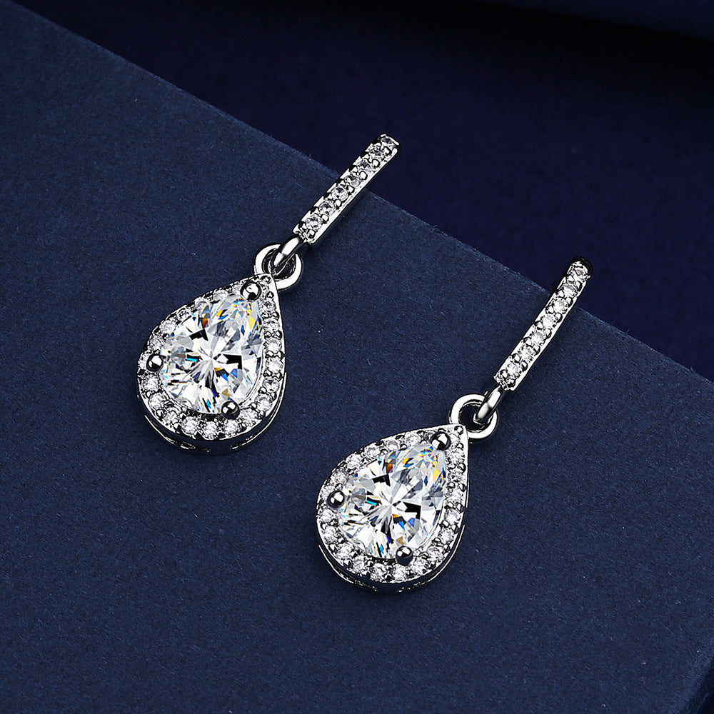 Drop zircon studs