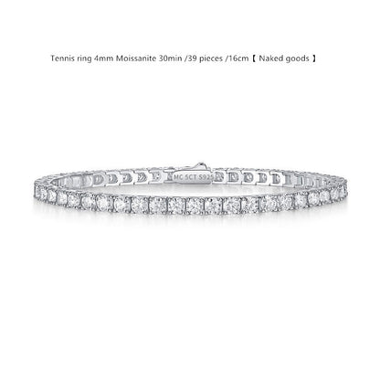 Sterling Silver D Color Moissanite Tennis Bracelet For Women