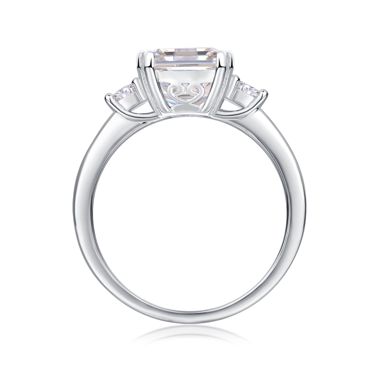 Baguette Diamond Ring Wedding Ring Luxury Moissanite - view 2