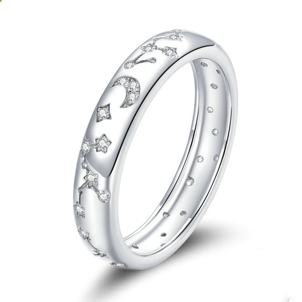 Celestial Silver Band Ring