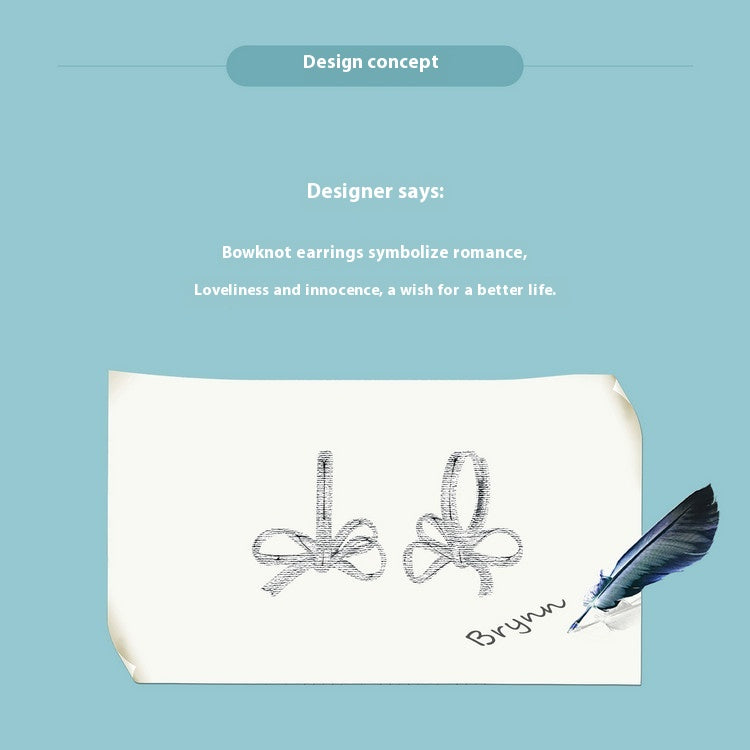 Simple All-match Bow Ear Clip S925 Sterling Silver