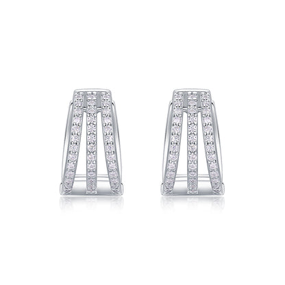 Human March Luxury Fashion Diamond Earrings Stud - view 6