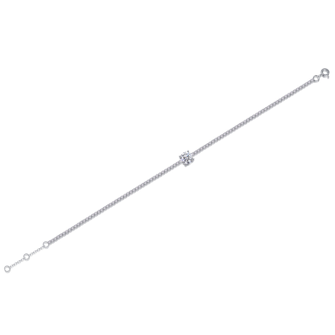 1Dawn Luxury Fashion Mossan Diamond S925 Silver Bracelet