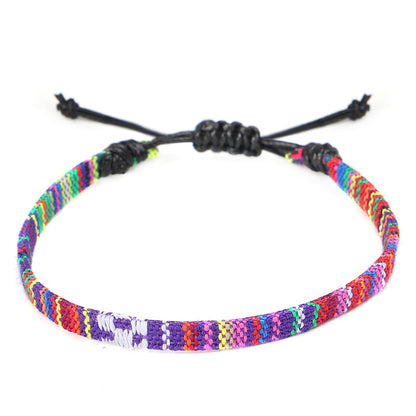 Hand Woven Rainbow Color Anklet Bohemian Style - view 5