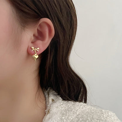 925 Silver Needle Internet Celebrity Same Style Gold Earrings Women's Light Luxury...