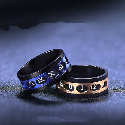 Personality Ring Titanium Steel Hip Hop Simplicity - view 3
