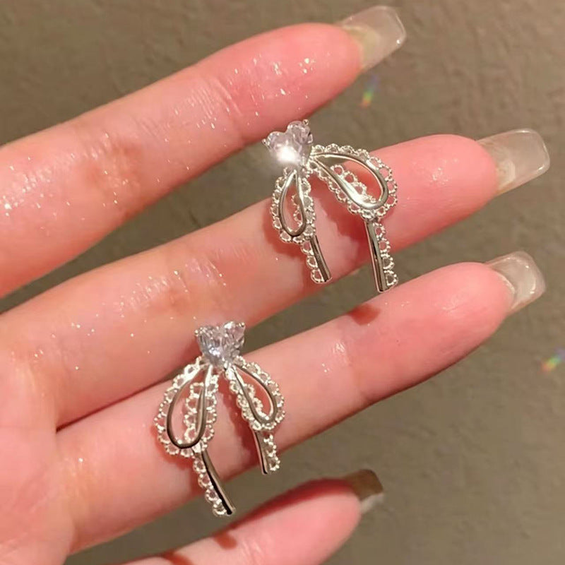 925 Silver Needle Internet Celebrity Same Style Gold Earrings Women's Light Luxury...