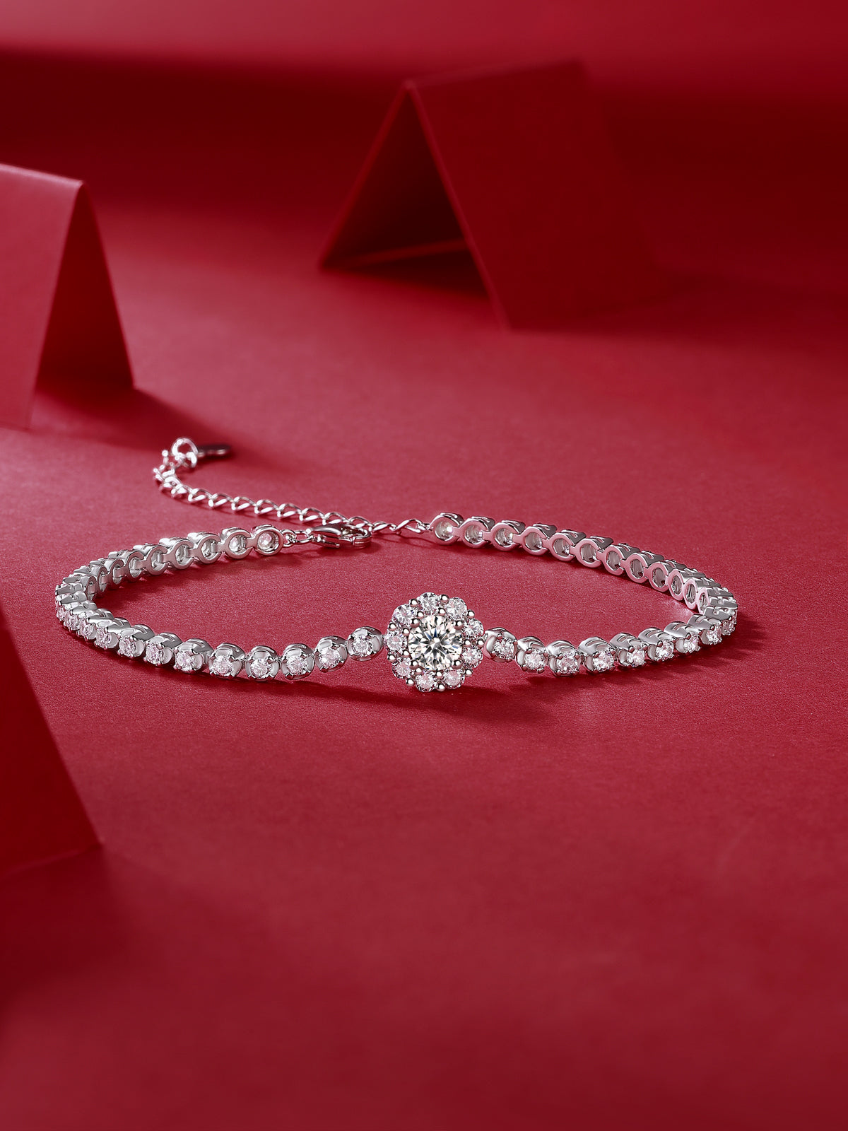 The Bridge Of Magpies Luxury Fashion Moissanite Silver Jewelry Bracelet - view 4