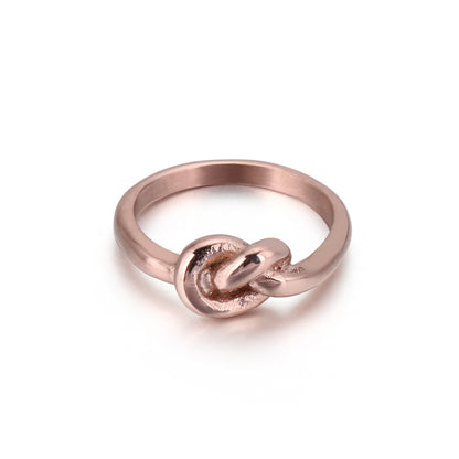 Truelove Knot Geometric Titanium Steel Ring - view 4