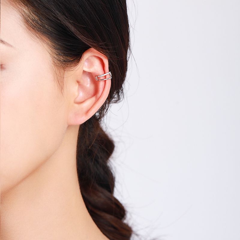 Star-Moon Silver Ear Cuffs - product view 3