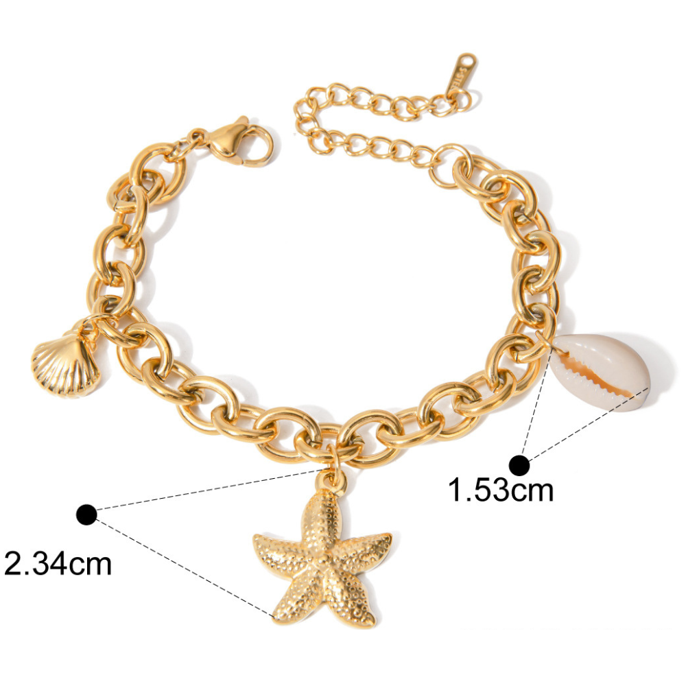 Starfish Pearl Bracelet - view 2