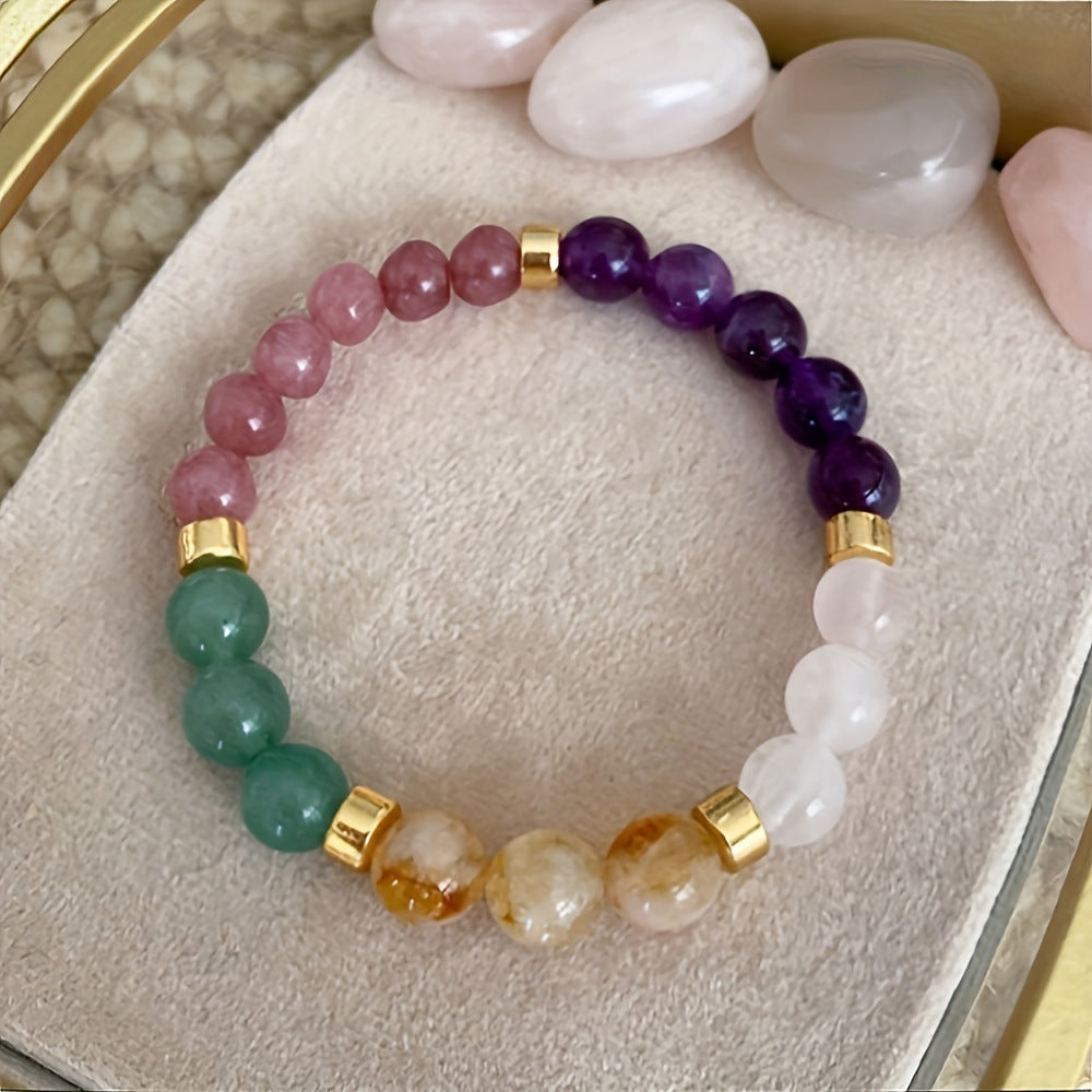 Universal Natural Stone Bracelet Citrine Dongling Stone Malachite - view 5