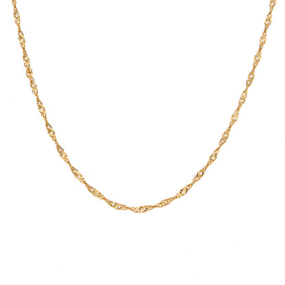 Clavicle Chain Stainless Steel Gold Plated Water Wave Chain Bracelet - view 3