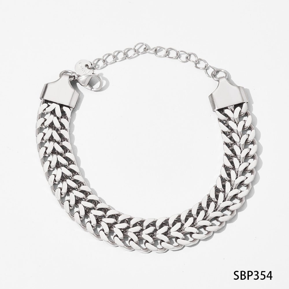 Stainless Steel Bracelet Electroplating Simple Style - view 5