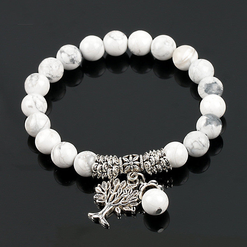 Frosted pine bead bracelet