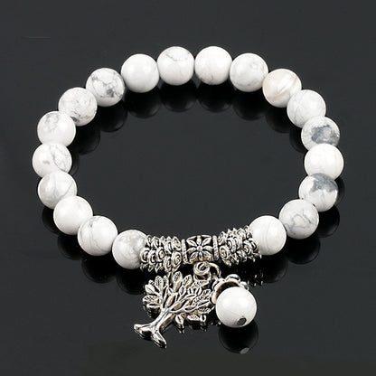 Frosted pine bead bracelet