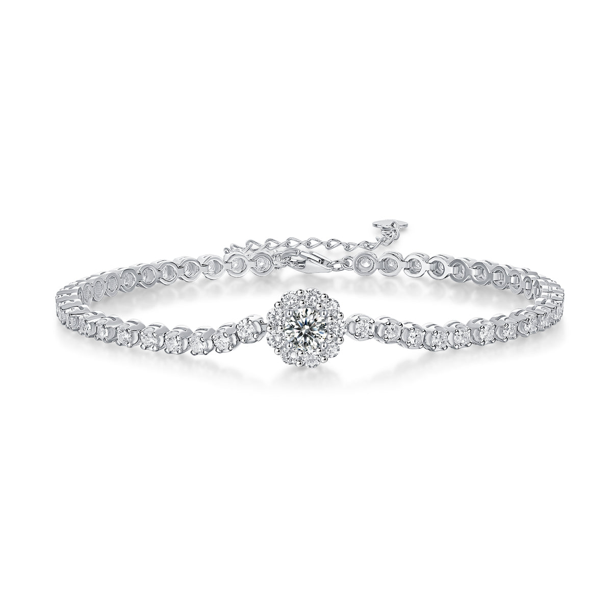 The Bridge Of Magpies Luxury Fashion Moissanite Silver Jewelry Bracelet - view 6