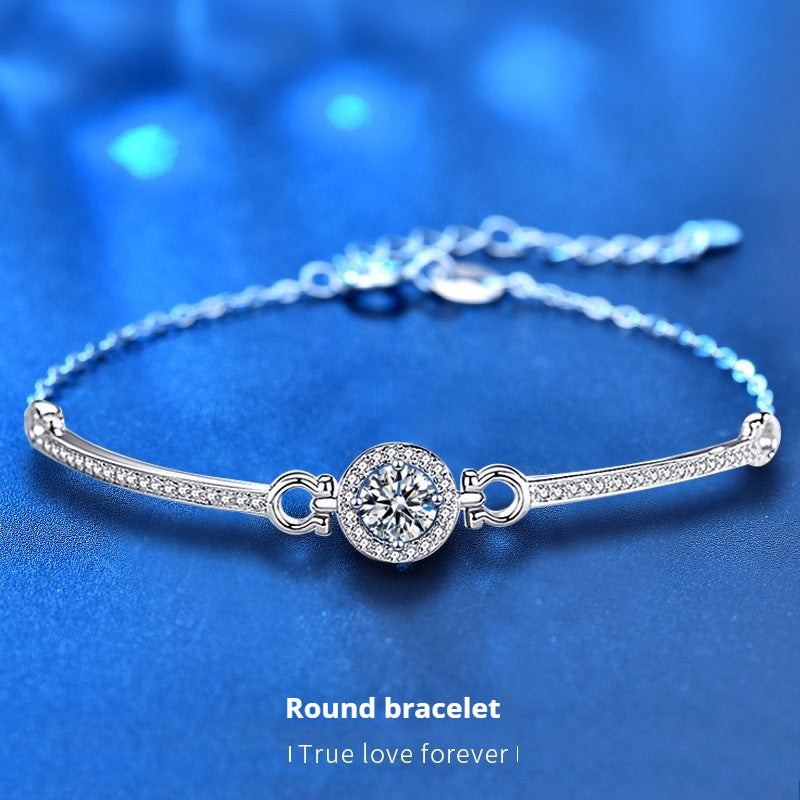 One-Carat Moissanite Bracelet in S925 Silver - product view 2