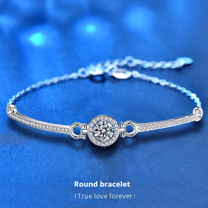 One-Carat Moissanite Bracelet in S925 Silver - product view 2